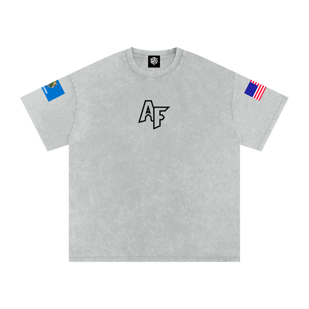 Snow Washed Oversized Cotton T-Shirt