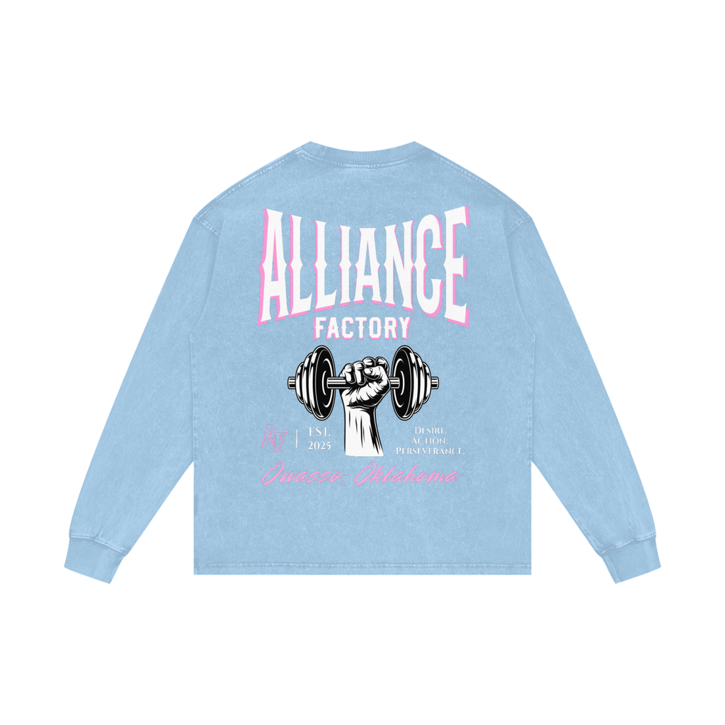 Acid Wash Oversize Long Sleeve T-Shirt
