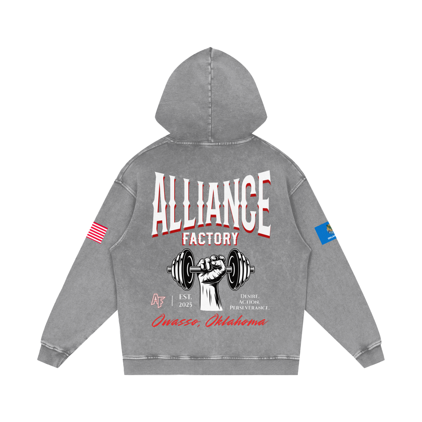 AF Snow Washed Loose Cotton Hoodie