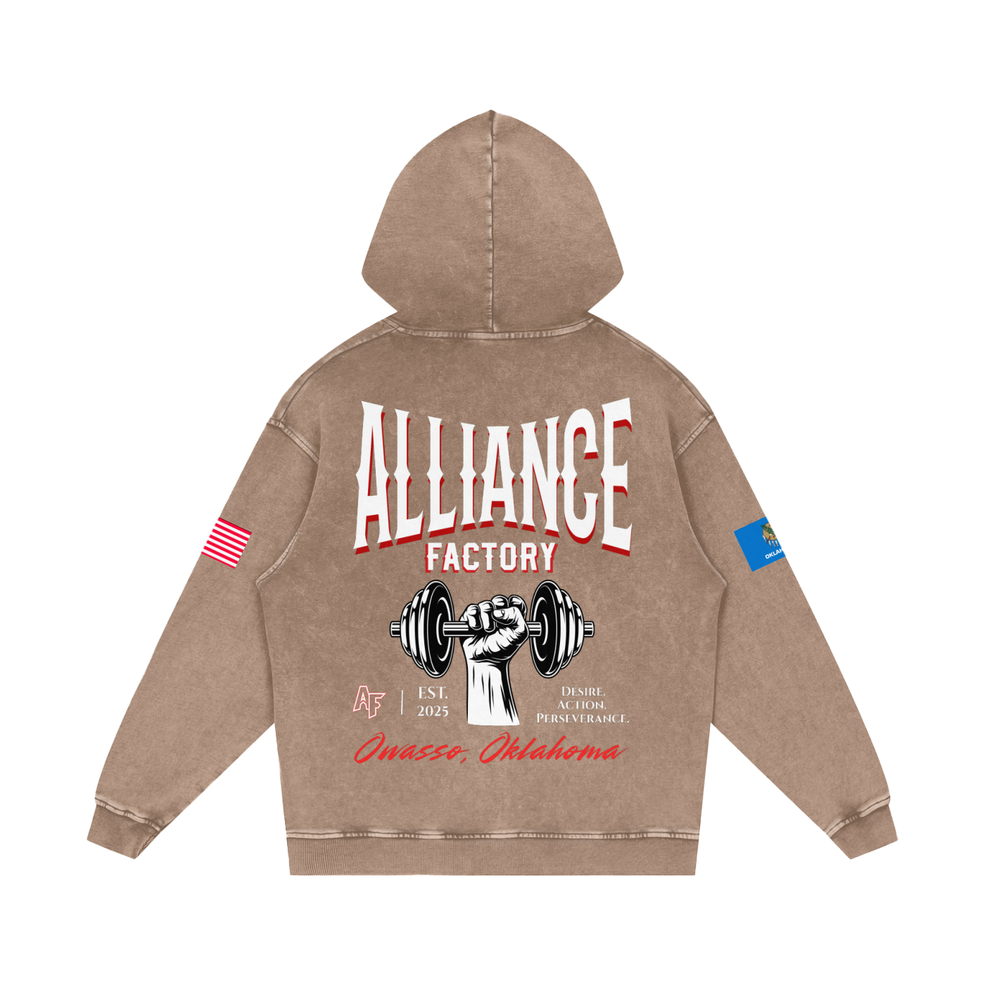 AF Snow Washed Loose Cotton Hoodie