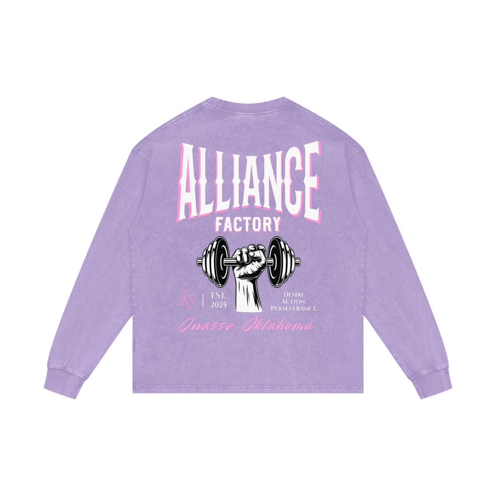 Acid Wash Oversize Long Sleeve T-Shirt