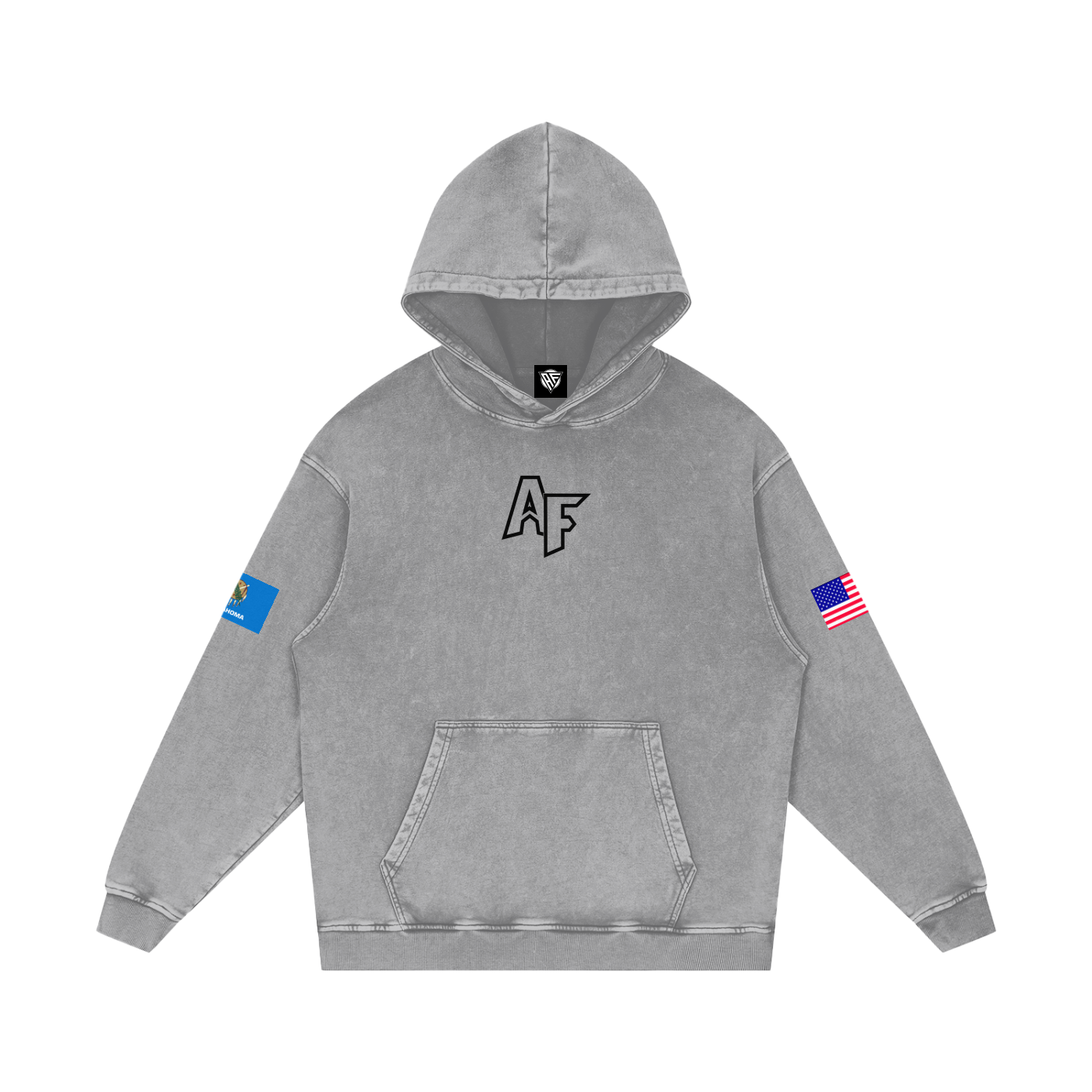 AF Snow Washed Loose Cotton Hoodie