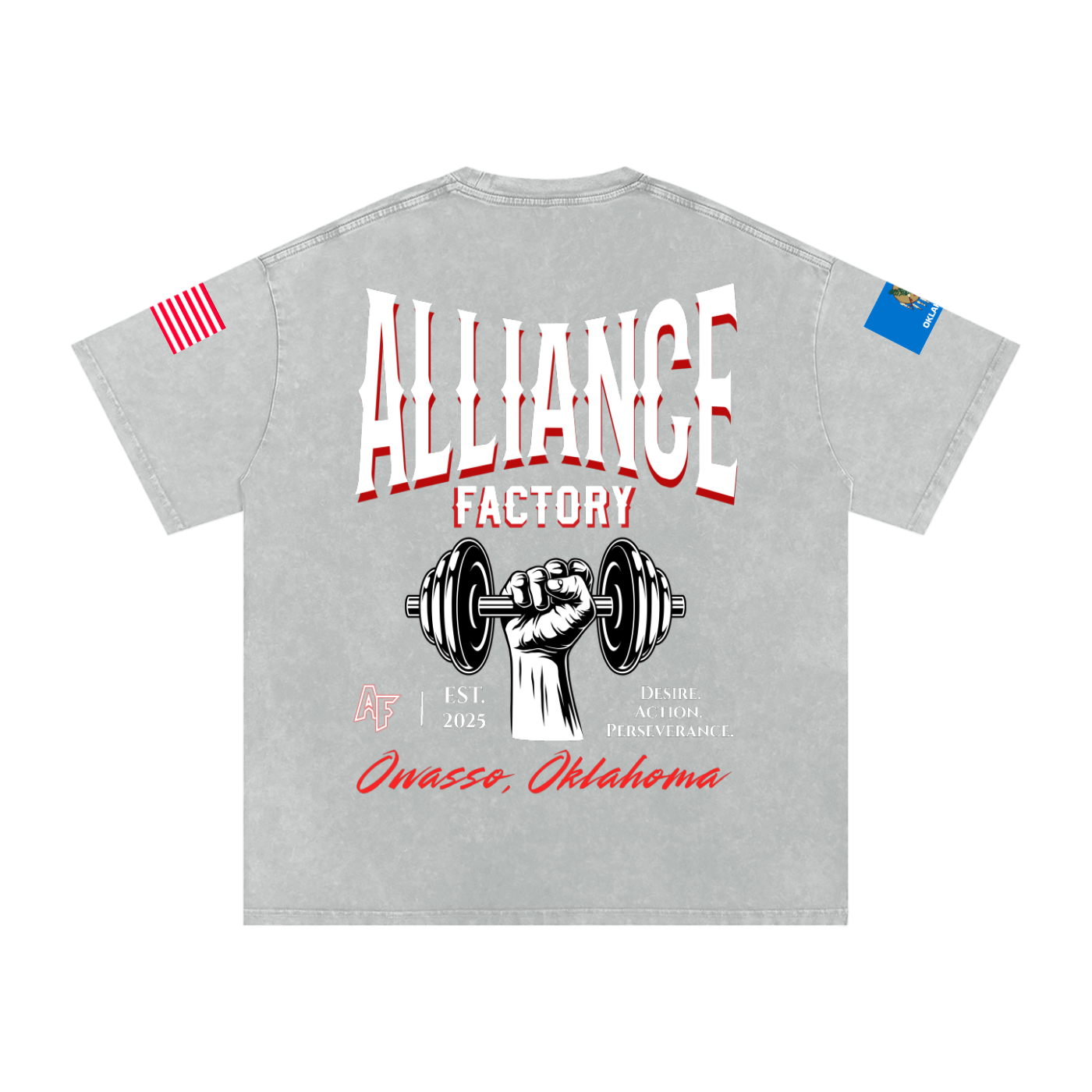 Snow Washed Oversized Cotton T-Shirt