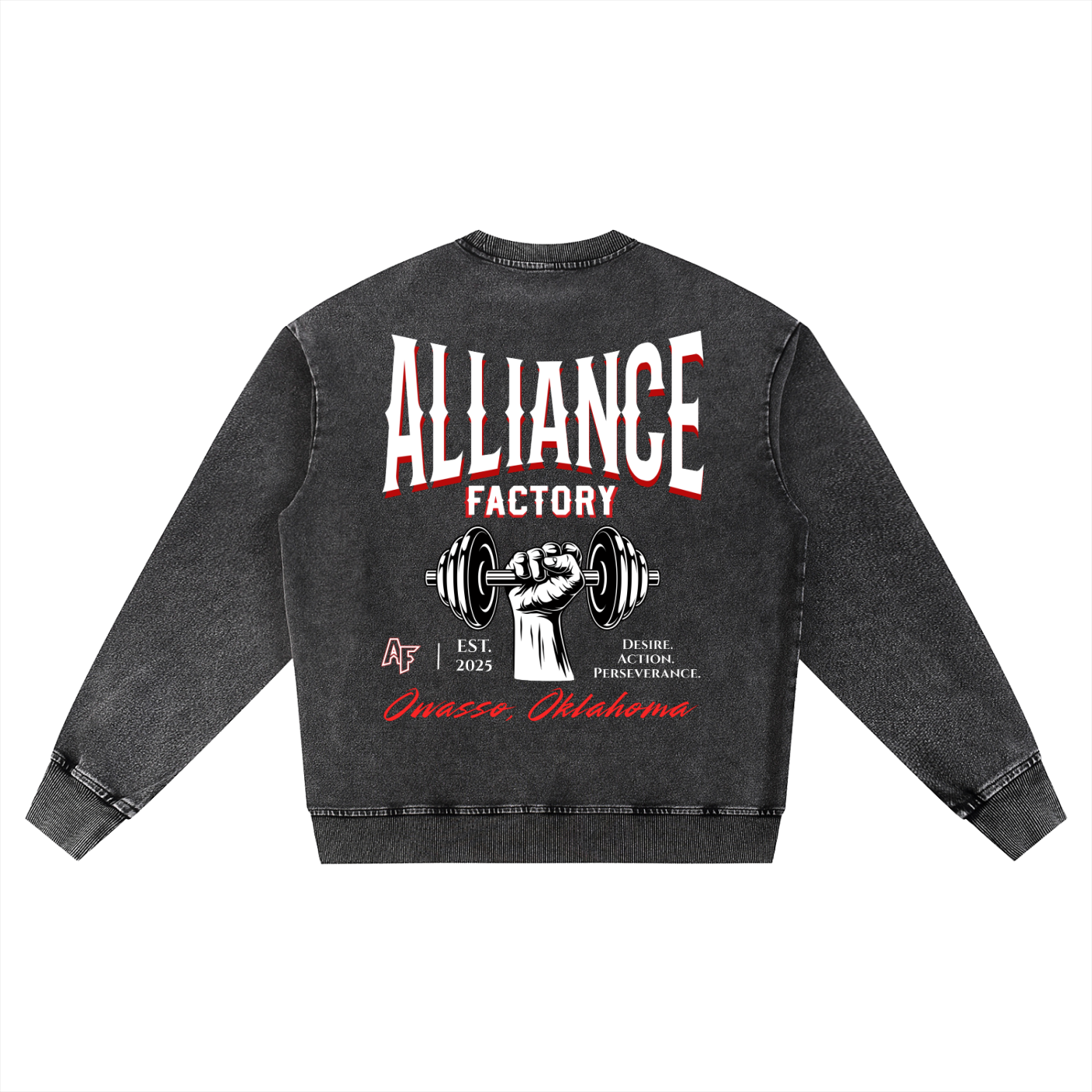 AF Snow Wash Oversized Crewneck Sweatshirt