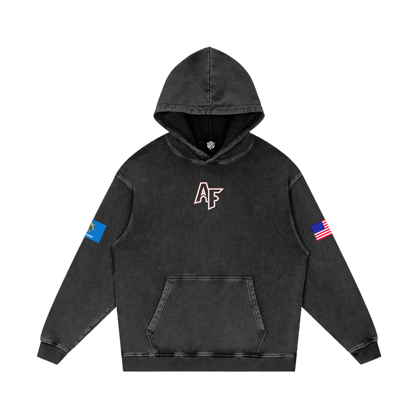 AF Snow Washed Loose Cotton Hoodie